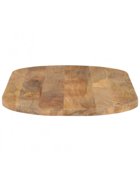 Piano Tavolo 100x40x2,5 cm Ovale in Legno Massello di Mango