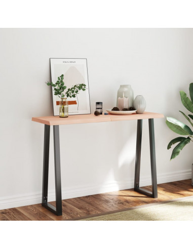 Piano per Tavolo 120x50x(2-6) cm Rovere Non Trattato Bordi Vivi