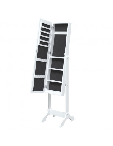 Specchio Autoportante Bianco 34x37x146 cm