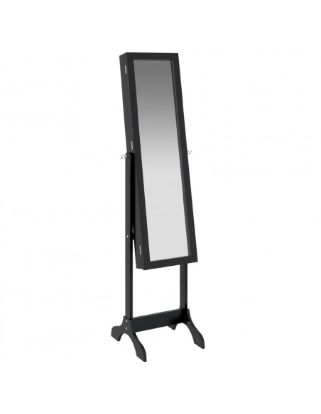 Specchio Autoportante Nero 34x37x146 cm