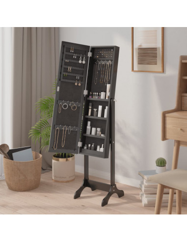 Specchio Autoportante Nero 34x37x146 cm