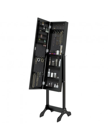 Specchio Autoportante Nero 34x37x146 cm