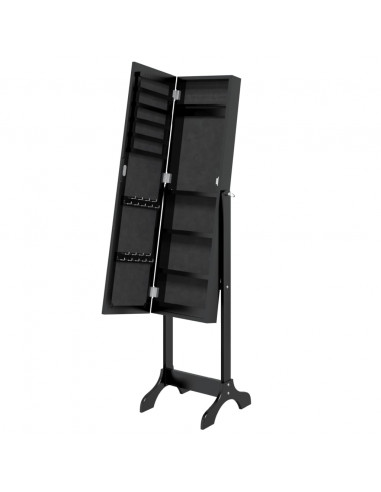 Specchio Autoportante Nero 34x37x146 cm