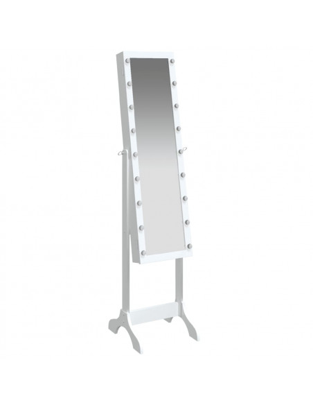 Specchio Autoportante con LED Bianco 34x37x146 cm