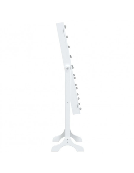 Specchio Autoportante con LED Bianco 34x37x146 cm