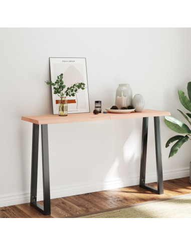 Piano per Tavolo 140x60x(2-6) cm Rovere Non Trattato Bordi Vivi