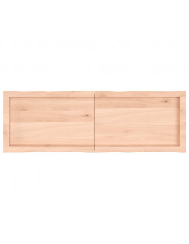Piano per Tavolo 140x60x(2-6) cm Rovere Non Trattato Bordi Vivi