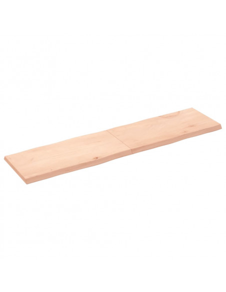 Piano per Tavolo 160x40x(2-4) cm Rovere Non Trattato Bordi Vivi