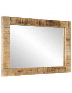 Specchio 70x50 cm in Legno Massello di Mango e Vetro 2