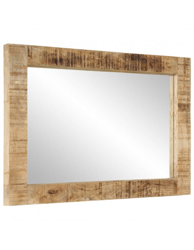 Specchio 70x50 cm in Legno Massello di Mango e Vetro