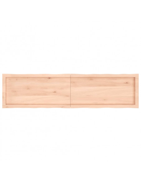 Piano per Tavolo 160x40x(2-6) cm Rovere Non Trattato Bordi Vivi