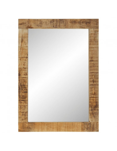 Specchio 70x50 cm in Legno Massello di Mango e Vetro