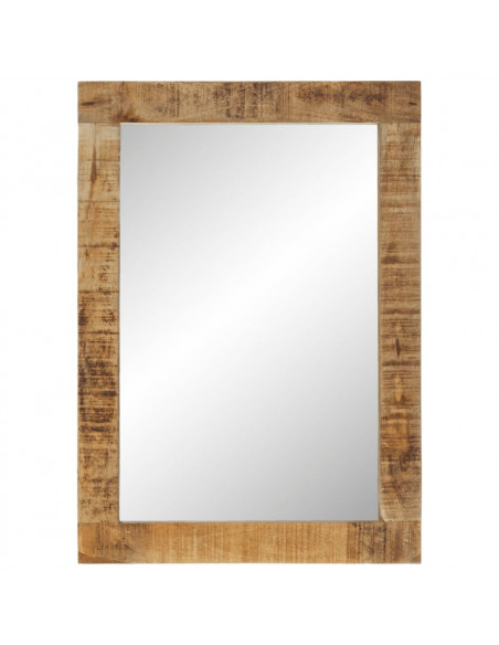 Specchio 70x50 cm in Legno Massello di Mango e Vetro