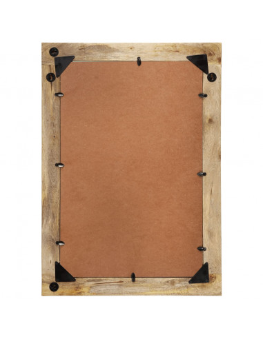 Specchio 70x50 cm in Legno Massello di Mango e Vetro