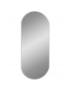 Specchio da Parete Argento 70x30 cm Ovale 2