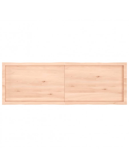 Piano per Tavolo 160x50x(2-6) cm Rovere Non Trattato Bordi Vivi