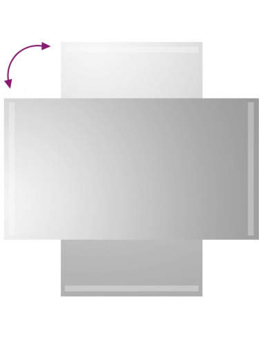 Specchio da Bagno con Luci LED 50x90 cm