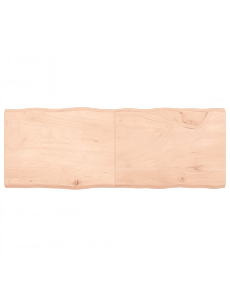 Piano per Tavolo 160x60x(2-6) cm Rovere Non Trattato Bordi Vivi