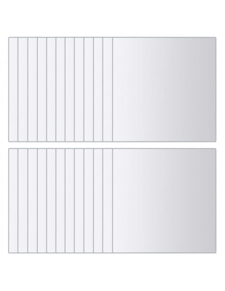Piastrelle a Specchio 48 pz Quadrate in Vetro