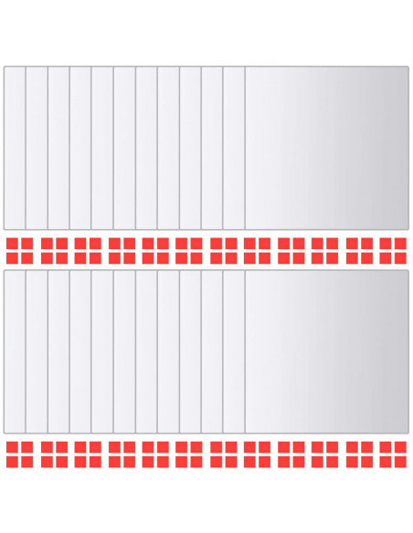 Piastrelle a Specchio 48 pz Quadrate in Vetro