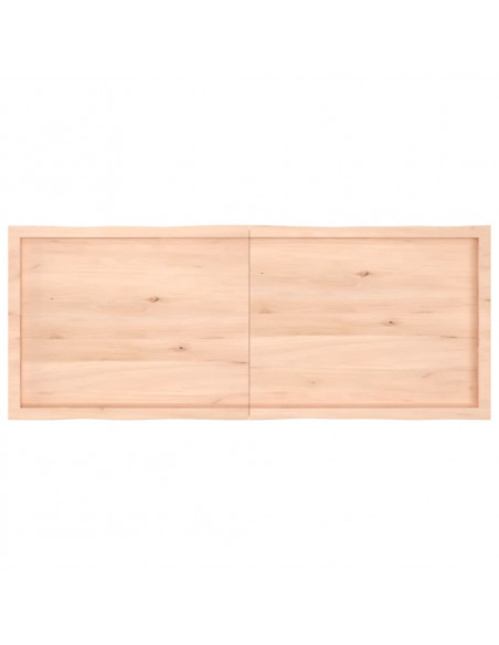 Piano per Tavolo 160x60x(2-6) cm Rovere Non Trattato Bordi Vivi