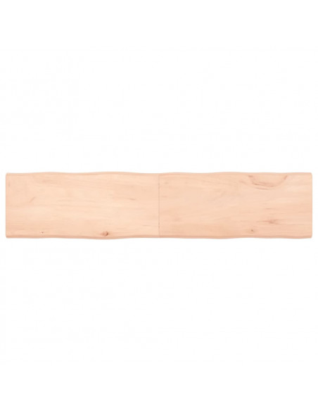 Piano per Tavolo 180x40x(2-4) cm Rovere Non Trattato Bordi Vivi