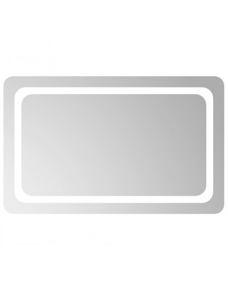 Specchio da Bagno con Luci LED 80x50 cm