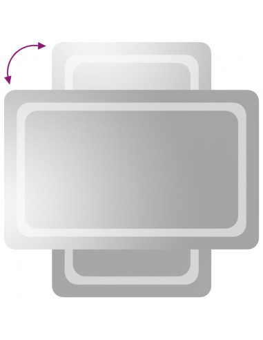 Specchio da Bagno con Luci LED 50x80 cm