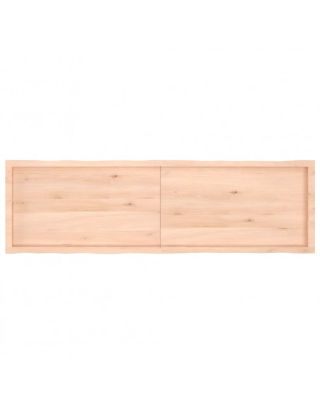 Piano per Tavolo 180x50x(2-4) cm Rovere Non Trattato Bordi Vivi