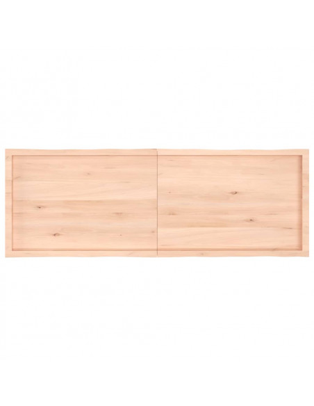 Piano per Tavolo 180x60x(2-4) cm Rovere Non Trattato Bordi Vivi