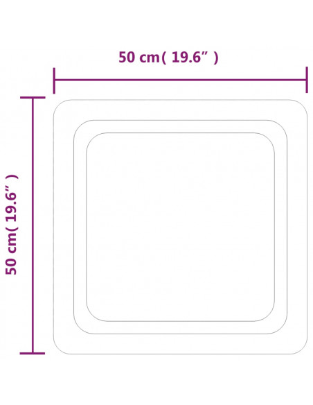 Specchio da Bagno con Luci LED 50x50 cm