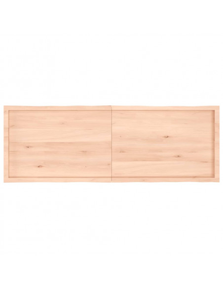 Piano per Tavolo 180x60x(2-6) cm Rovere Non Trattato Bordi Vivi