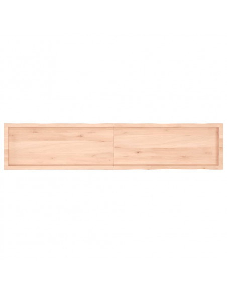 Piano per Tavolo 200x40x(2-6) cm Rovere Non Trattato Bordi Vivi
