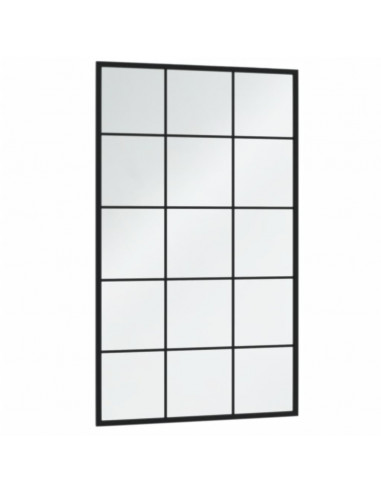 Specchi a Parete 3 pz Neri 100x60 cm in Metallo