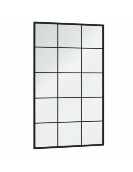 Specchi a Parete 3 pz Neri 100x60 cm in Metallo