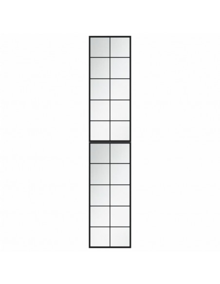 Specchi a Parete 2 pz Neri 100x40 cm in Metallo