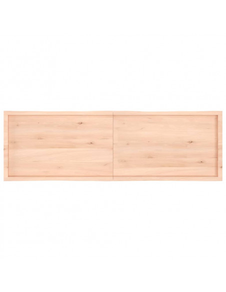 Piano per Tavolo 200x60x(2-6) cm Rovere Non Trattato Bordi Vivi