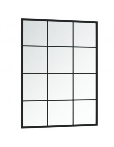 Specchi a Parete 2 pz Neri 80x60 cm in Metallo