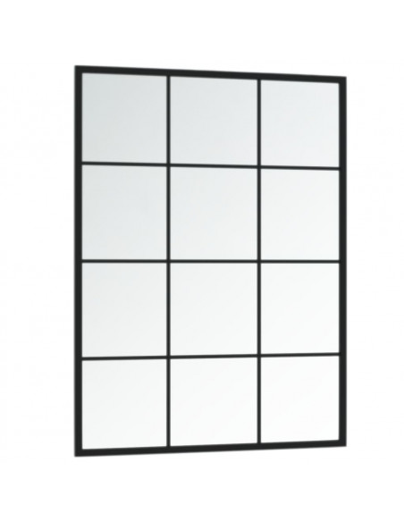 Specchi a Parete 2 pz Neri 80x60 cm in Metallo