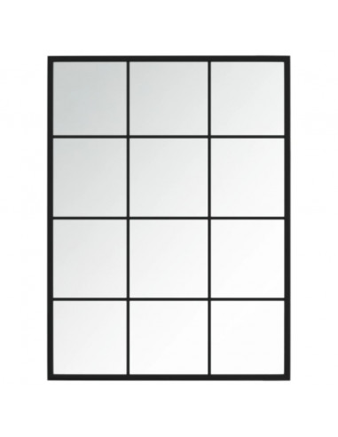 Specchi a Parete 2 pz Neri 80x60 cm in Metallo