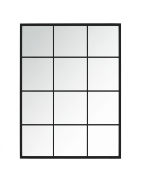 Specchi a Parete 2 pz Neri 80x60 cm in Metallo