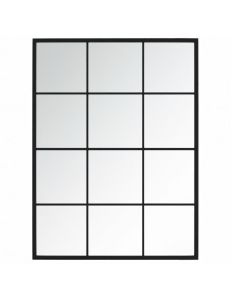 Specchi a Parete 3 pz Neri 80x60 cm in Metallo