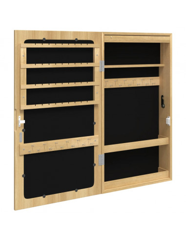 Armadio Portagioie a Specchio con Luci LED a Parete