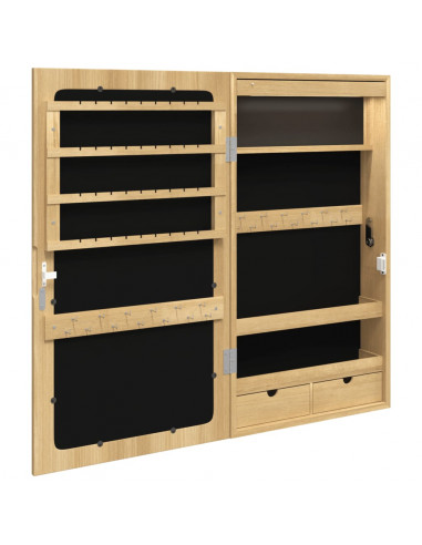 Armadio Portagioie a Specchio con Luci LED a Parete