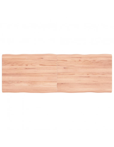 Piano Tavolo Marrone Chiaro 140x50x(2-4) cm Rovere Non Trattato
