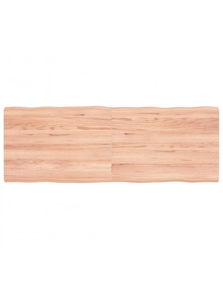 Piano Tavolo Marrone Chiaro 140x50x(2-4) cm Rovere Non Trattato
