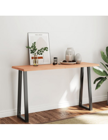 Piano Tavolo Marrone Chiaro 140x50x(2-4) cm Rovere Non Trattato