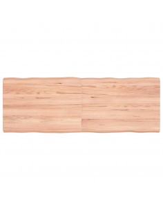 Piano Tavolo Marrone Chiaro 140x50x(2-6) cm Rovere Non Trattato 2