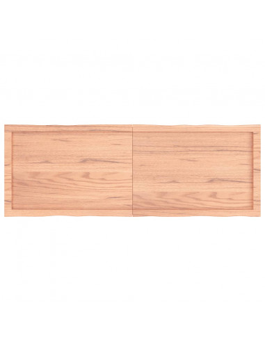 Piano Tavolo Marrone Chiaro 140x50x(2-6) cm Rovere Non Trattato