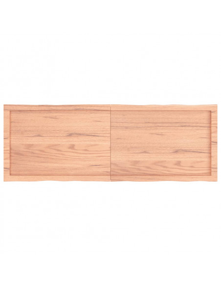 Piano Tavolo Marrone Chiaro 140x50x(2-6) cm Rovere Non Trattato